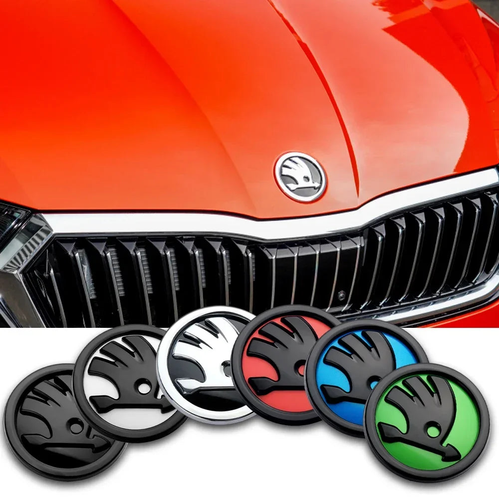 Skoda Hood Trunk Badge Emblem 80/90/100mm ABS Sticker