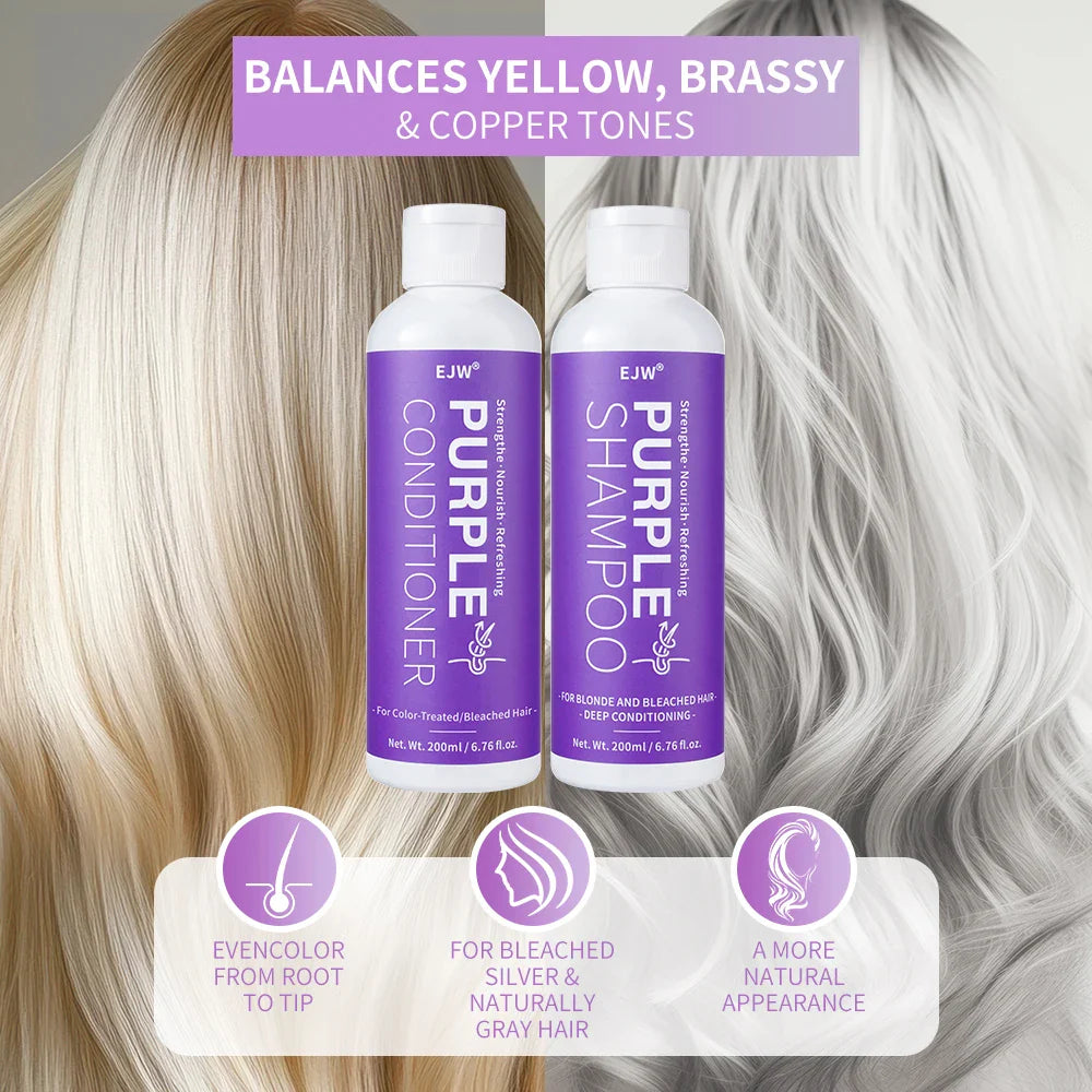 Purple Shampoo & Conditioner Set – Blonde, Gray & Color-Treated