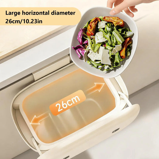 Wall-Mount Kitchen Waste Bin with Lid | Countertop Compost Bin Wall Mount Waste Bin Peaceful Pleasures Health and Wellness