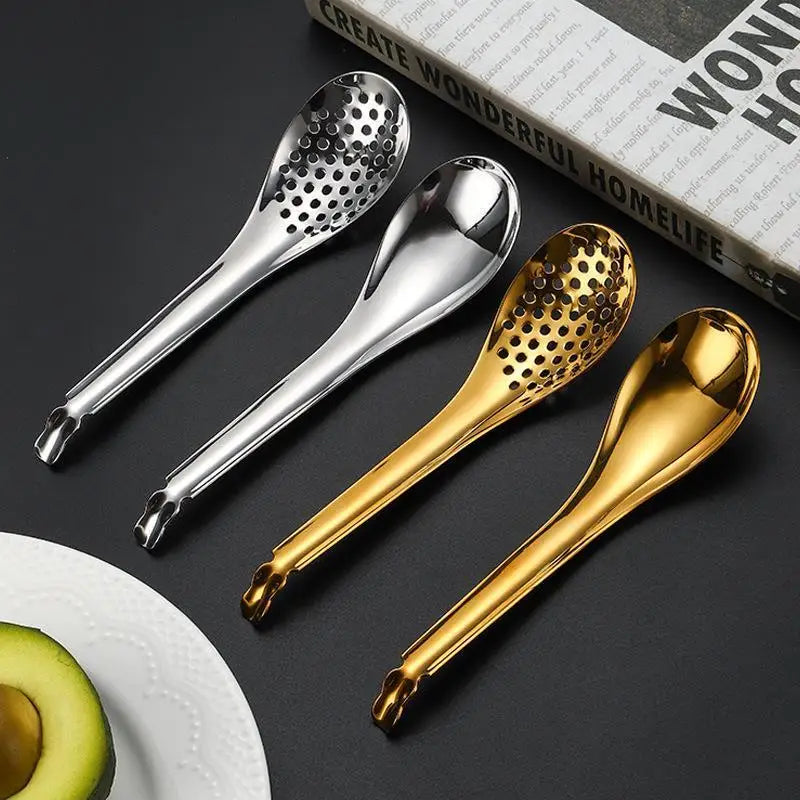 Stainless Steel Slotted Spoon – Caviar & Sauce Kitchen Tool