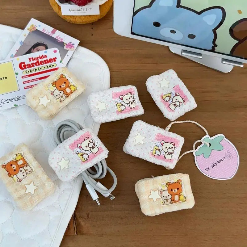 Rilakkuma Cable Organizer – Cute Portable Cord Storage Wrap