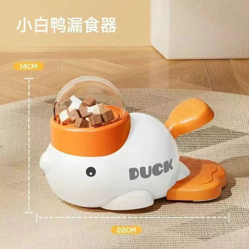 Duck Interactive Pet Treat Dispenser Puzzle Slow Feeder Toy