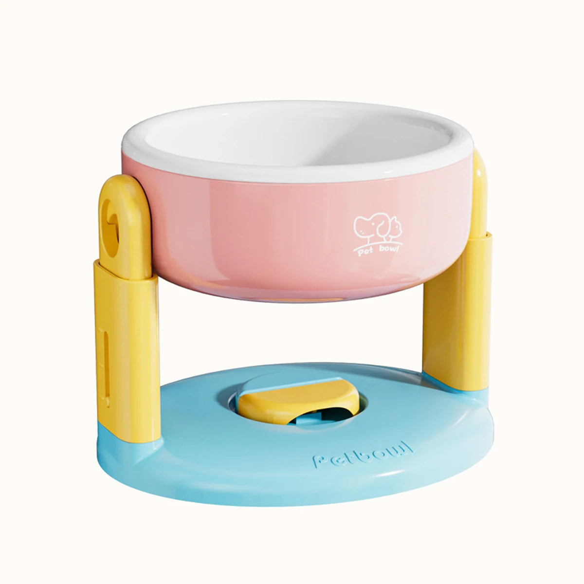 1PC Pet Suction Cup Bowl with 3 Adjustable Height Suitable for Dogs Cats to Protect the Cervical Vertebrae Pet Feeder Water Bowl Peaceful Pleasures Health and Wellness Pink