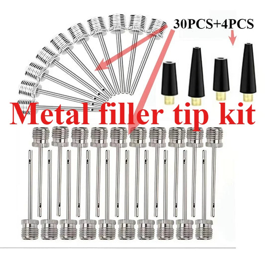 Metal Ball Pump Nozzle & Needle Set – Sports Inflation Kit Ball Pump Needle Set Peaceful Pleasures Health and Wellness