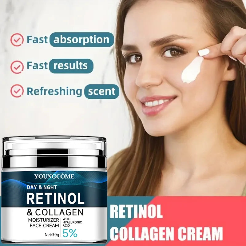 Vitamin C+E Retinol Collagen Cream Moisturizing Firming Hyaluronic Lightening Repairing Smooth Skincare Whitening Creams Peaceful Pleasures Health and Wellness