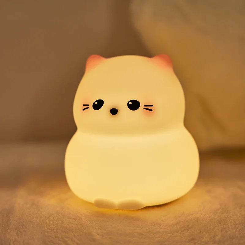 Animal Silicone Night Light – Rechargeable LED Kids Bedside Lamp