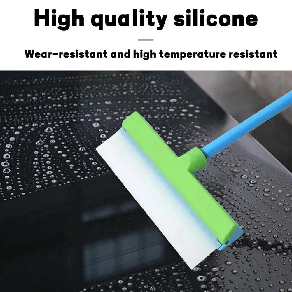 12-Inch Recyclable Silicone Window Squeegee Kit Single Ultrafine Fiber Cloth Cover Car Cleaning Tool Glass Cleaning Gadget Peaceful Pleasures Health and Wellness