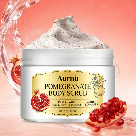 Aurnü Pomegranate Body Scrub – Hydrating & Gentle Exfoliant Body Scrub Cream Oasis Select