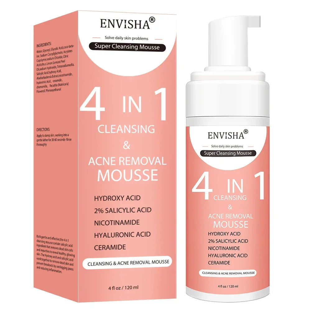 ENVISHA Exfoliating Mousse Peeling Gel – Deep Cleanse & Pore Refining 120ml Face Cleanser Peaceful Pleasures Health and Wellness