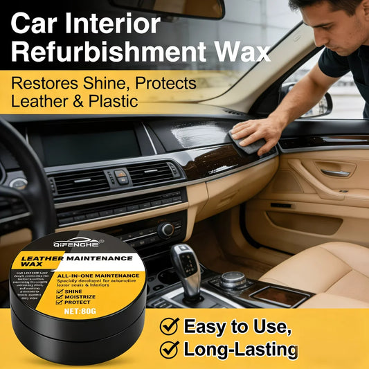 Car Leather Conditioner Wax & Polish with Applicator Leather Care Wax Oasis Select