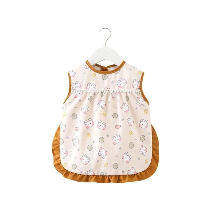 Baby & Toddler Waterproof Feeding Bib Apron | Sleeveless Tie