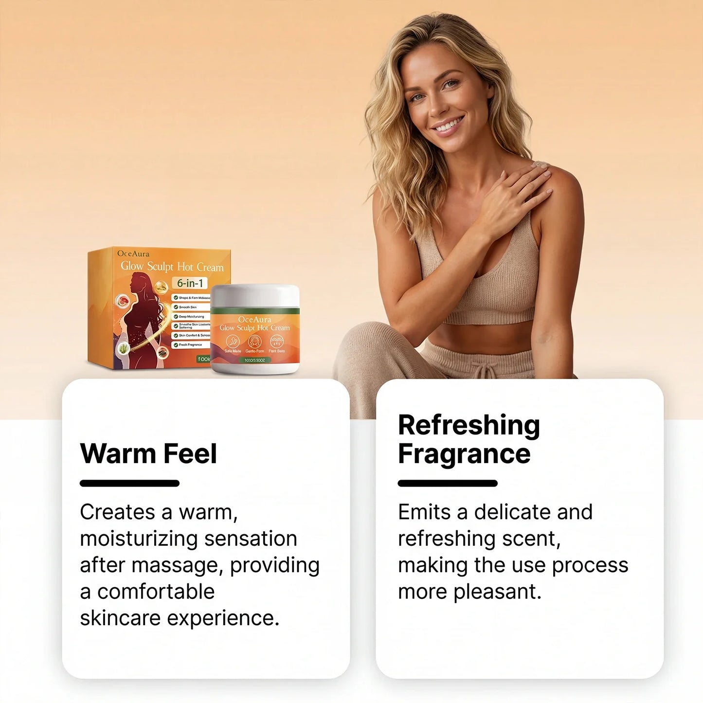 OceAura Body Sculpting Firming Cream – Plant-Based 100g