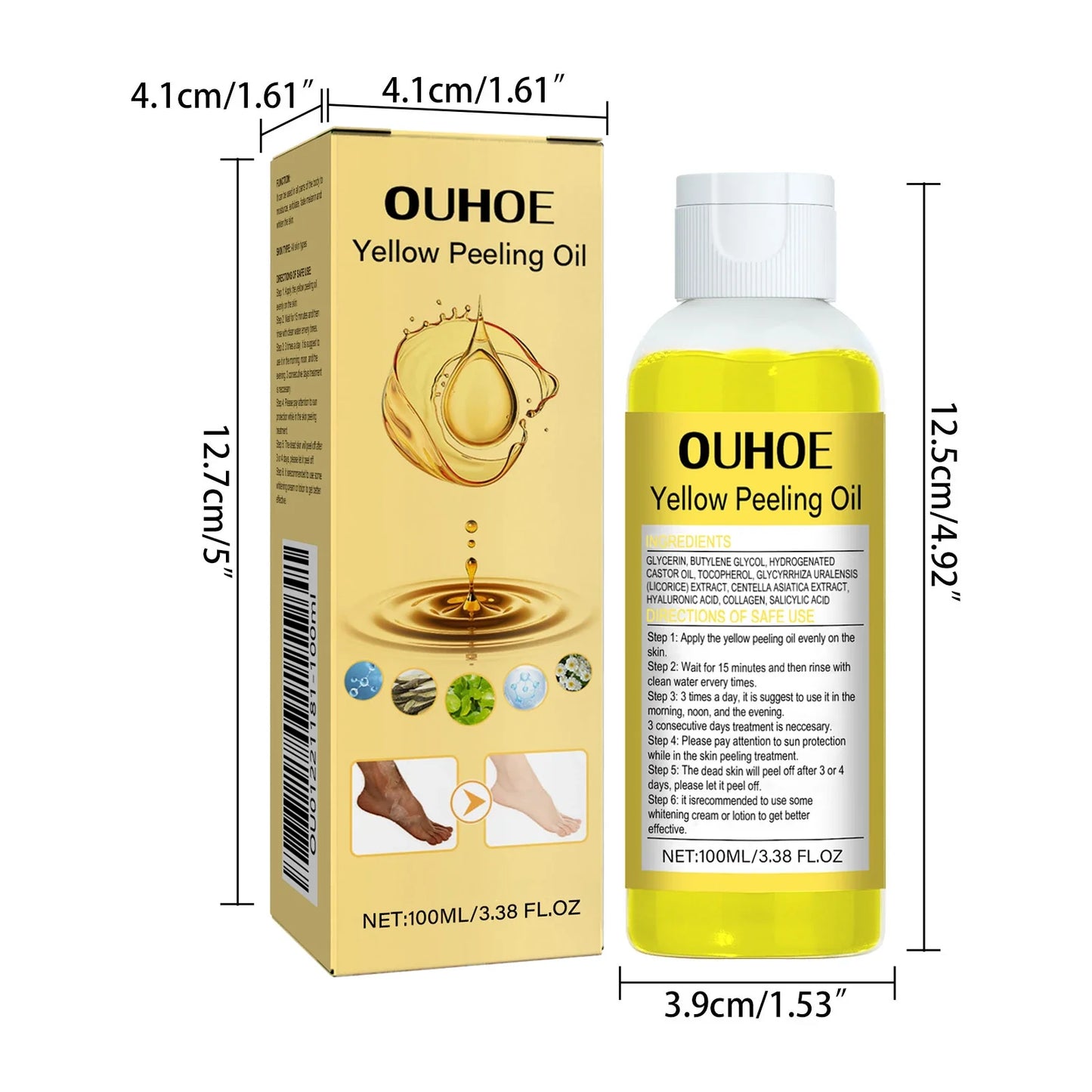 100ml Body Peeling Oil – Exfoliate, Moisturize & Brighten Skin