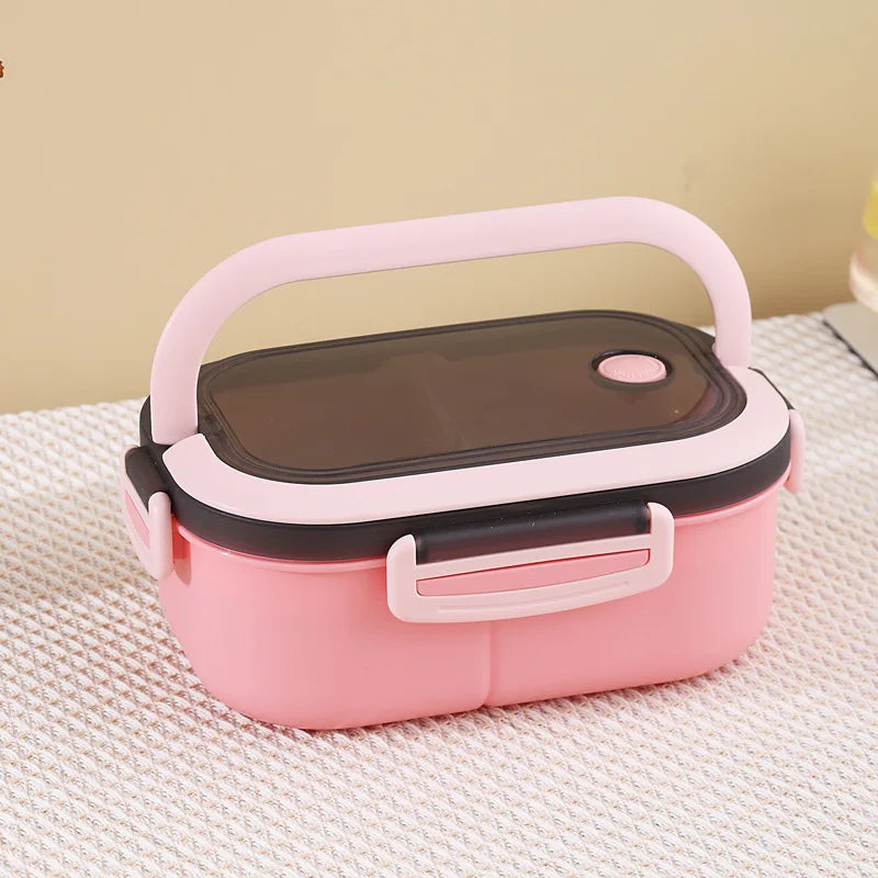 Double Layered Fruit Lunch Box Divided Into Compartments Microwave Oven Specifically Designed Office Workers To Reduce Body Fat Peaceful Pleasures Health and Wellness Pink