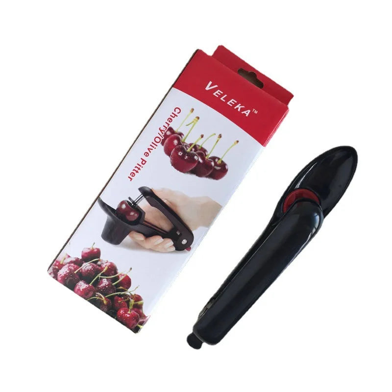 Hot selling kitchen gadget seed remover tools Multi-Function Stainless Steel Manual Press-on Olive and Cherry Coring tools Peaceful Pleasures Health and Wellness black