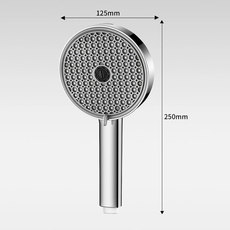 6 Modes Adjustable Pressure Boost Shower Head 12.5CM Big Panel High Pressure Large Flow Handheld Showerhead Bathroom Accessories Peaceful Pleasures Health and Wellness