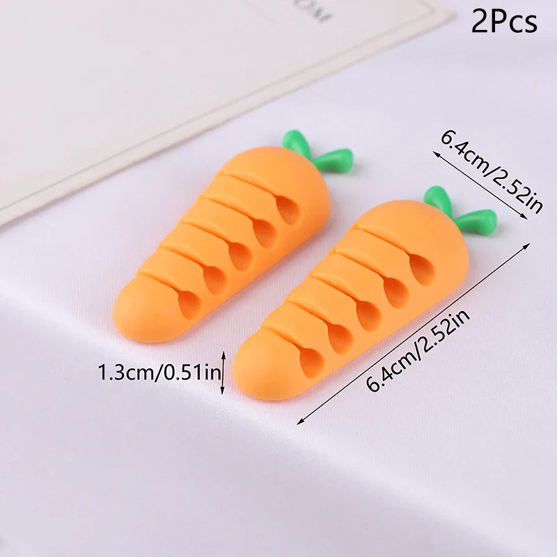 Cute Pineapple Cable Winder Cord Organizer Clips – 2/4 Pack