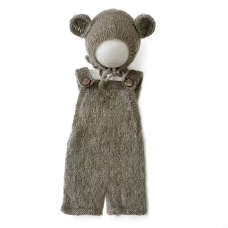 Newborn Photography Props | Mohair Baby Outfit Set 0–1 Month
