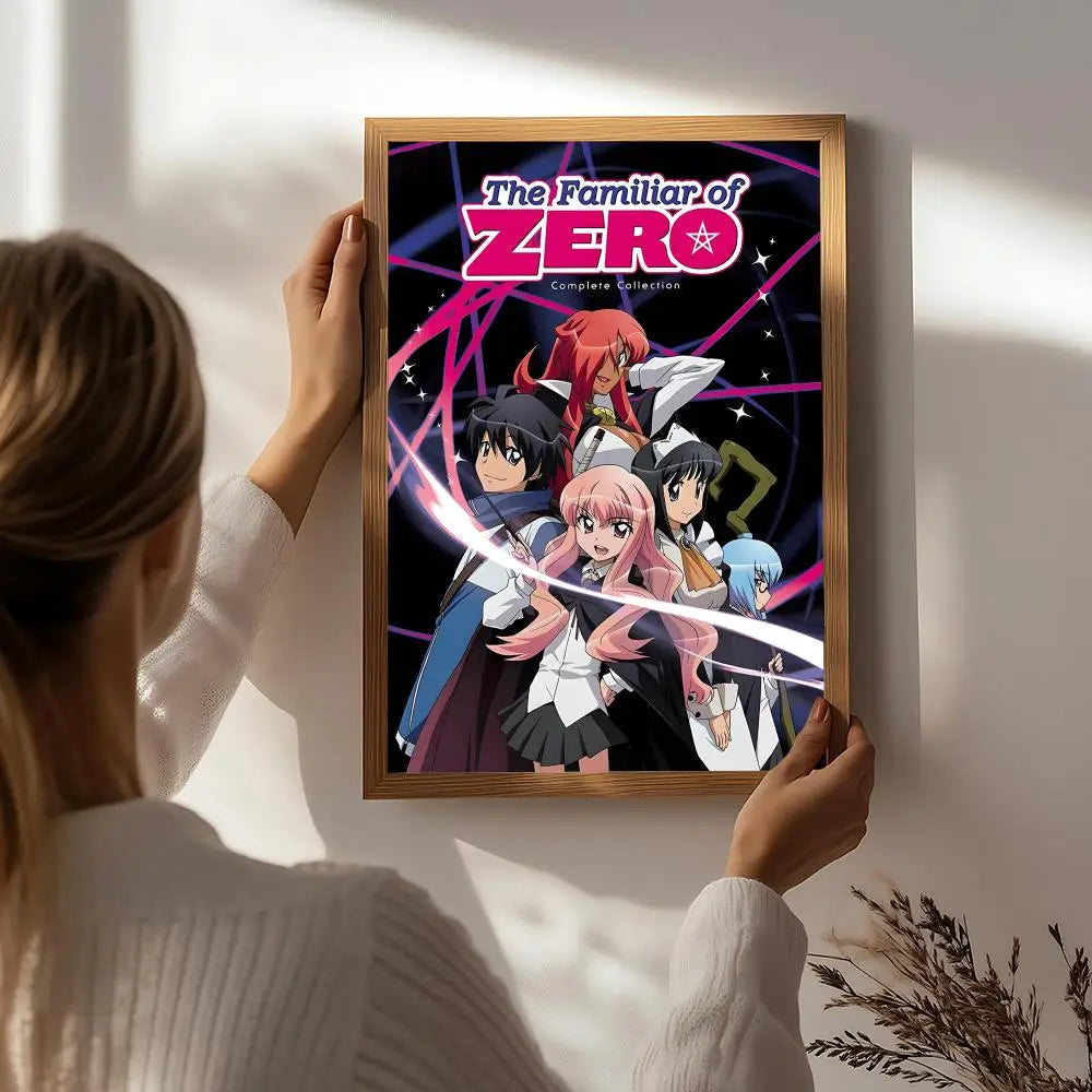 Anime T-The Familiar of Zero Poster HD Self Adhesive Waterproof Wall Art Ideal for Home Office Dorm Bedroom Great Gift Peaceful Pleasures Health and Wellness White5 50X70cmNoframe