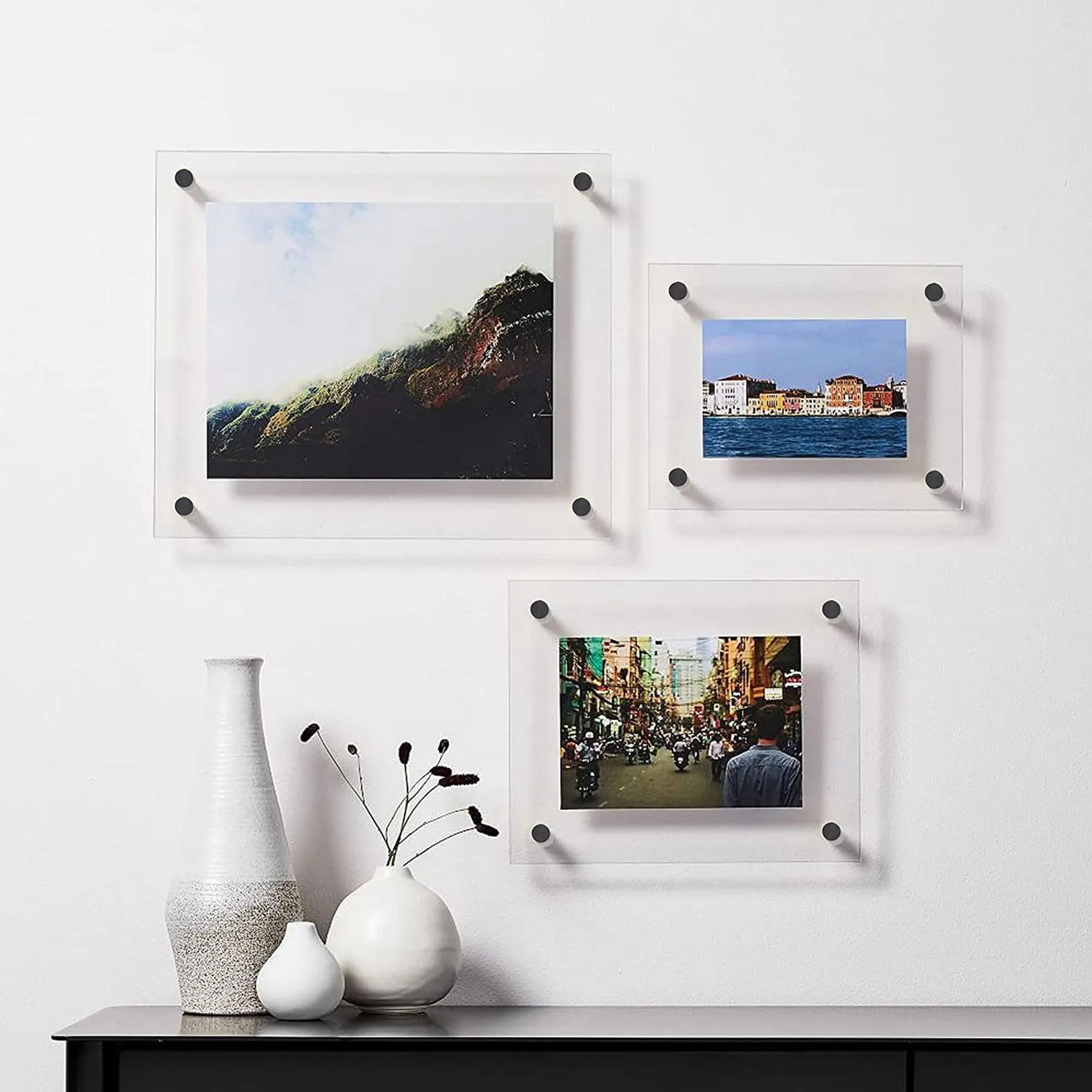 Y51A-24 Pack Standoff Screws 3/4 X 1 Inch Black Sign Standoffs Hanging Acrylic Picture Frame Advertising Screws Kit Peaceful Pleasures Health and Wellness black