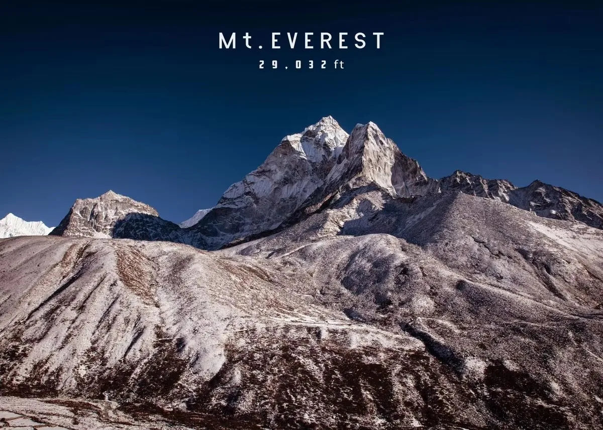 Mount Everest Panoramic Canvas Wall Art | Mountain Print