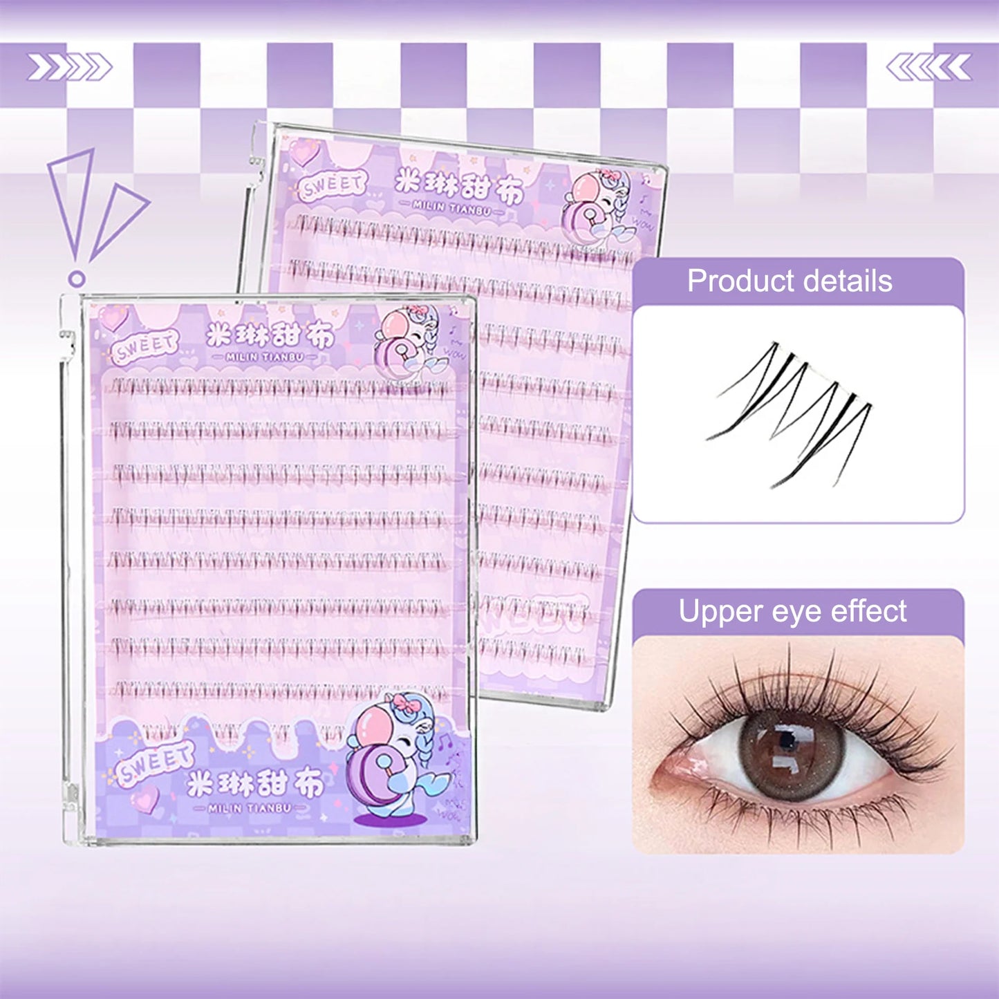 Glue-Free Cluster False Eyelashes | Wispy Natural Lash Extensions