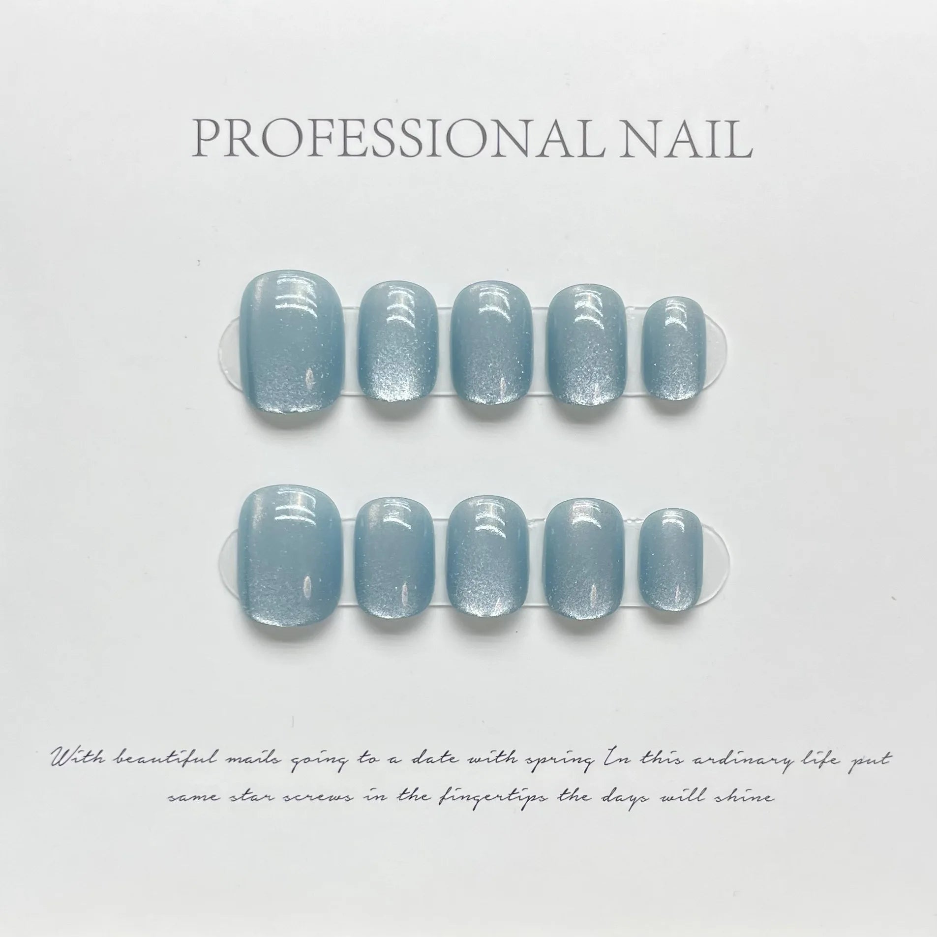 10pcs Handmade Press on Nails Short Cat Eye Fake Nails for Women Girl Wearable Shiny Cat Eye Sweet Korean Style False Nails Peaceful Pleasures Health and Wellness XS