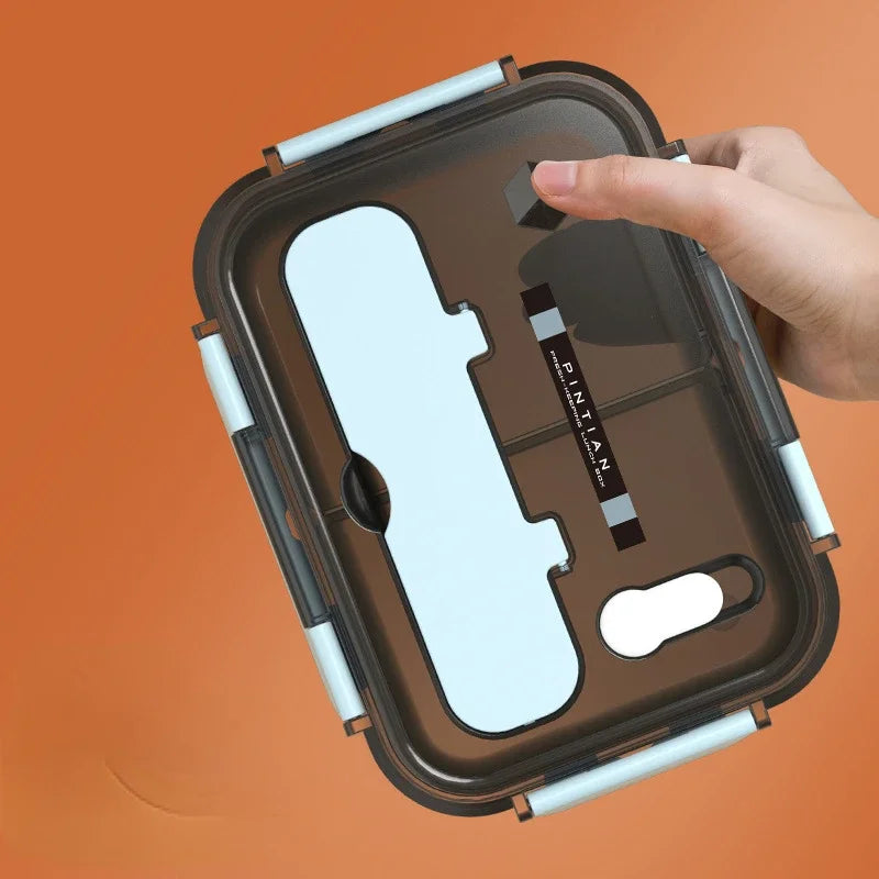 Transparent Lunch Box for Kids Food Storage Container with Lids Leak-Proof Microwave Food Warmer Snacks Bento Box Japanese Style Peaceful Pleasures Health and Wellness