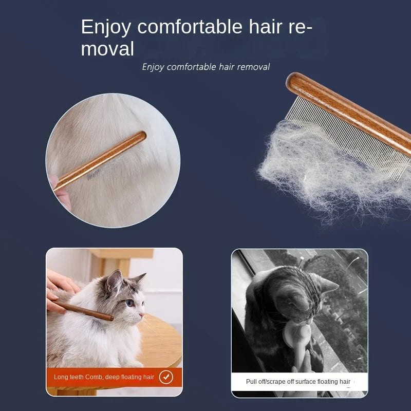 Cats Brush Things for Cats Removes Hair Pet Grooming Fine Tooth Comb Accessories Flea Artifact Products Pets Home Garden Scraper Peaceful Pleasures Health and Wellness