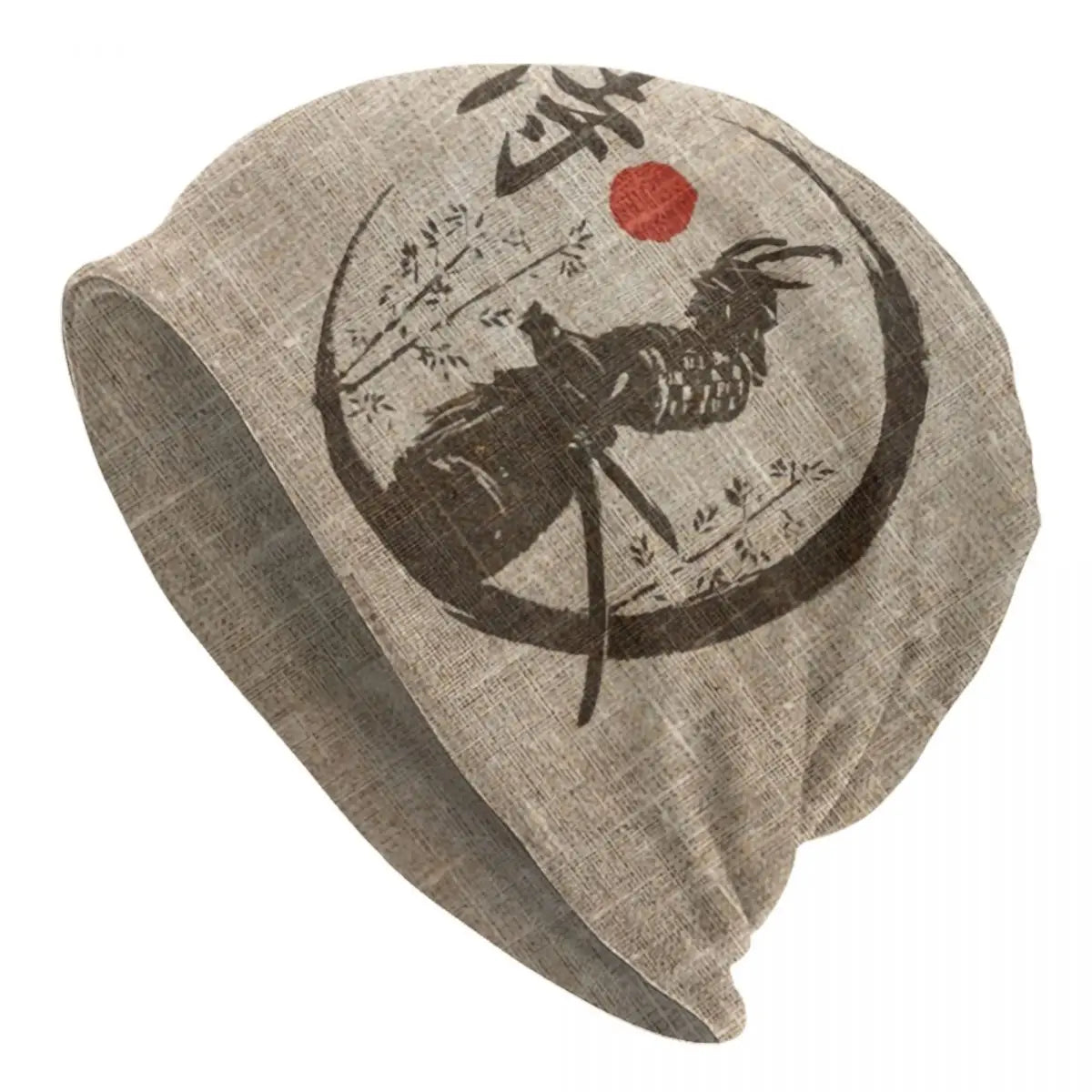 Japanese Samurai Knit Beanie Hat | Hip Hop Unisex Skullies