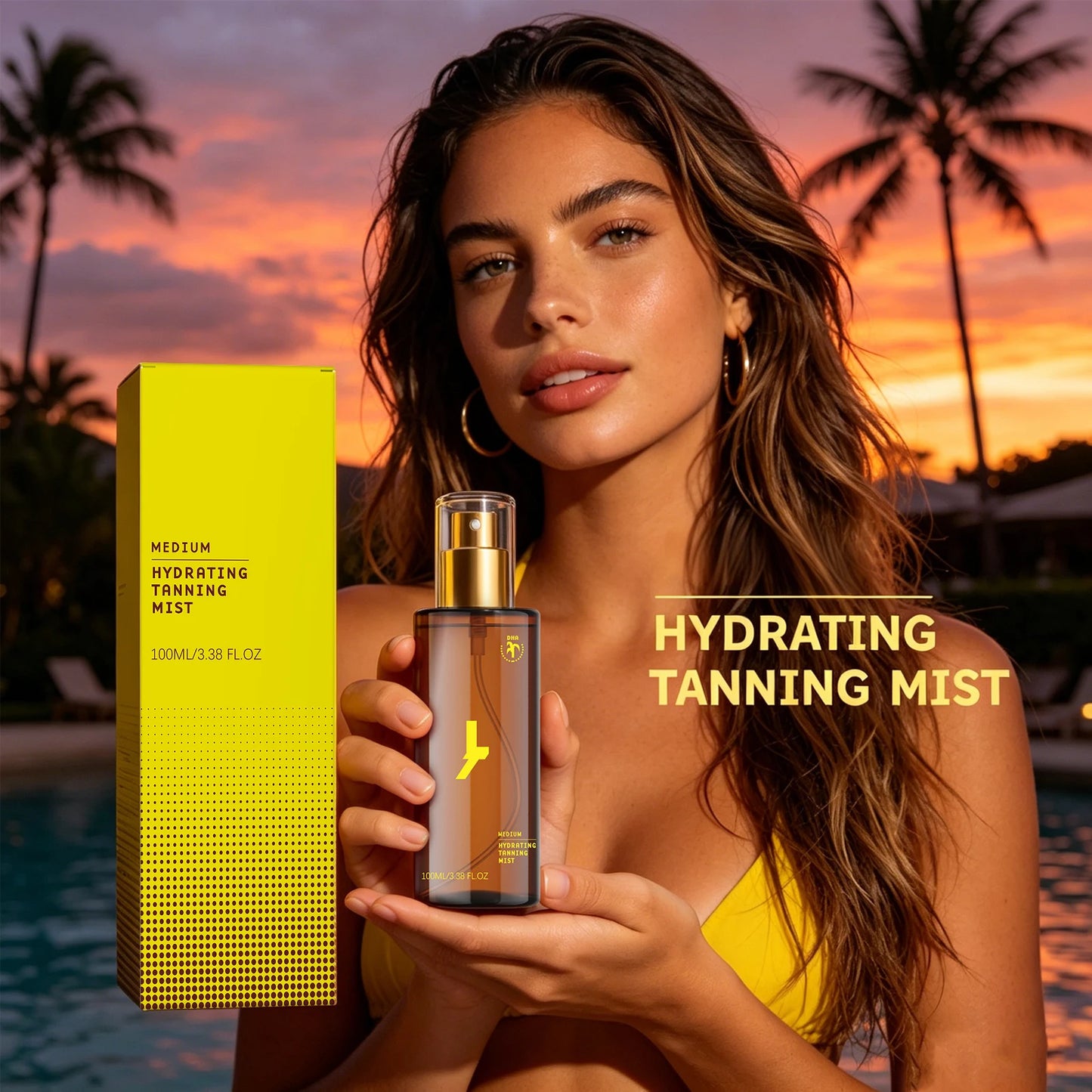 Body Self Tanning Essence Spray Quick Natural Tanning Moisturizing Sunless Promote Body Face Bronze Wheat Skin Self Tanner Spray Peaceful Pleasures Health and Wellness