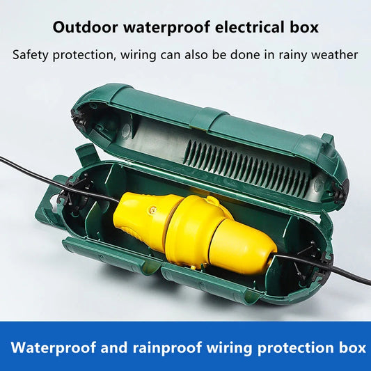 Outdoor Extension Cord Safety Cover With Waterproof Seal Electrical Connection Box To Protect Outdoor Outlet Plug Peaceful Pleasures Health and Wellness