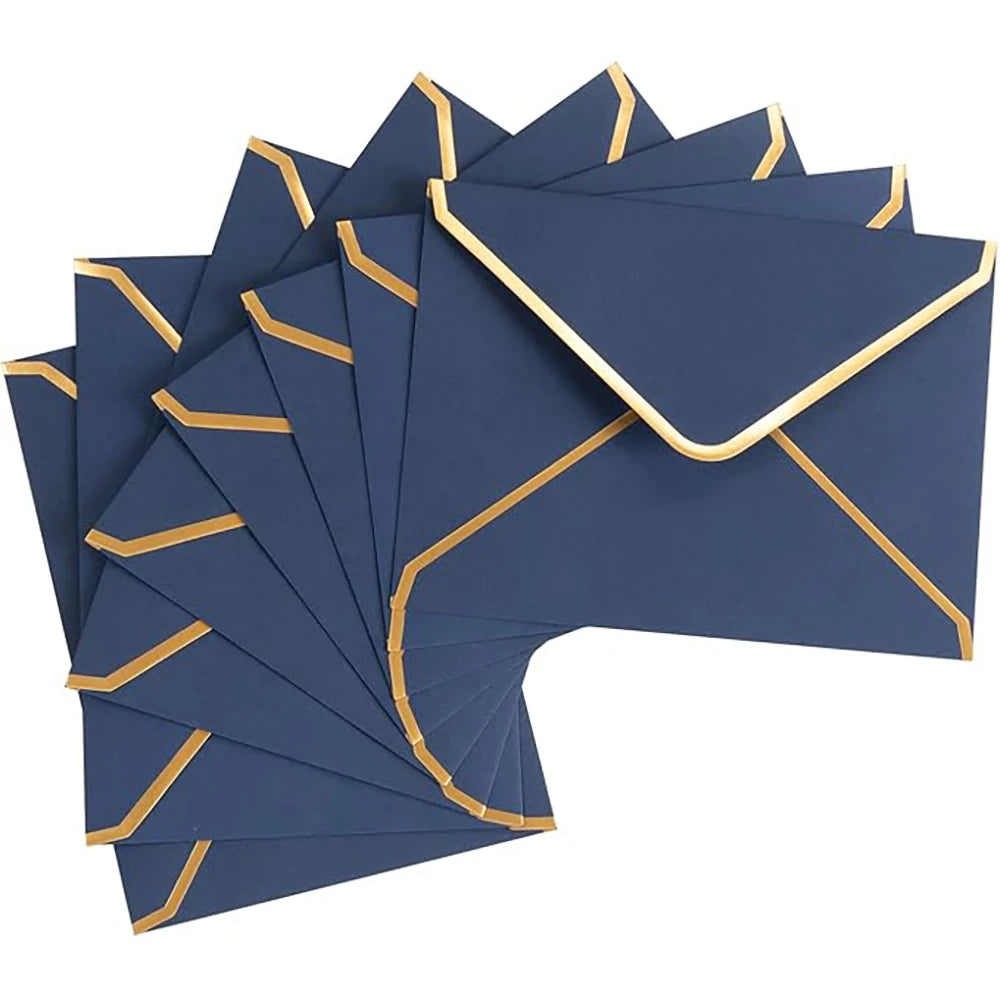 Bview Art Gold Foil Geometric Envelopes-holographic Pearlescent Paper