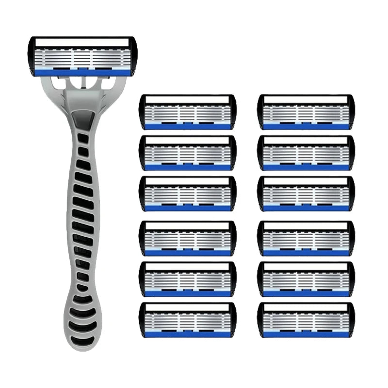 6-Blade Classic Safety Razor – Men's & Women's Manual Shaver