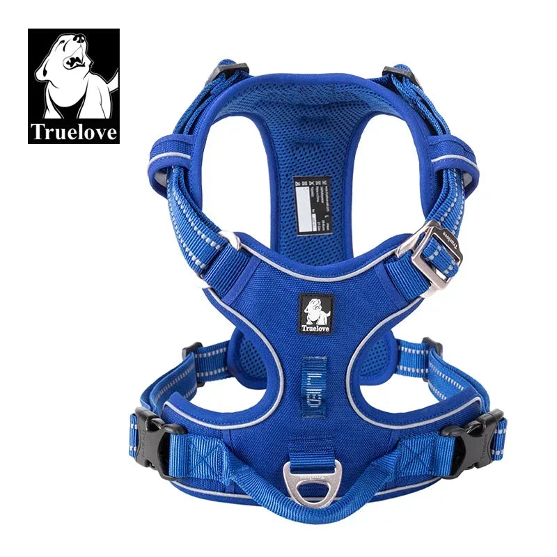 Truelove Pet Explosion-proof Dog Harness Camouflage Reflective Nylon Special Edition and Upgrade Version Easy to Adjust TLH5653 Peaceful Pleasures Health and Wellness Royal Blue L United States