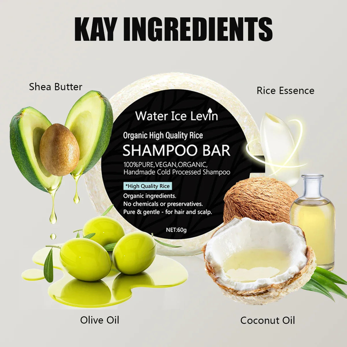 Organic Rice Shampoo Bar | Shea Butter & Coconut Oil – All Hair