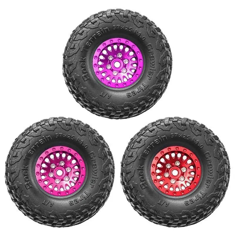 RC Rubber Wheel Tires 4pcs | 1/18 TRX4M & 1/24 SCX24 AX24