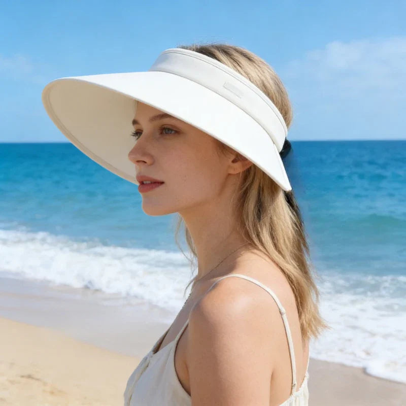 Women's Wide Brim Sun Hat – UV Protection Beach & Golf
