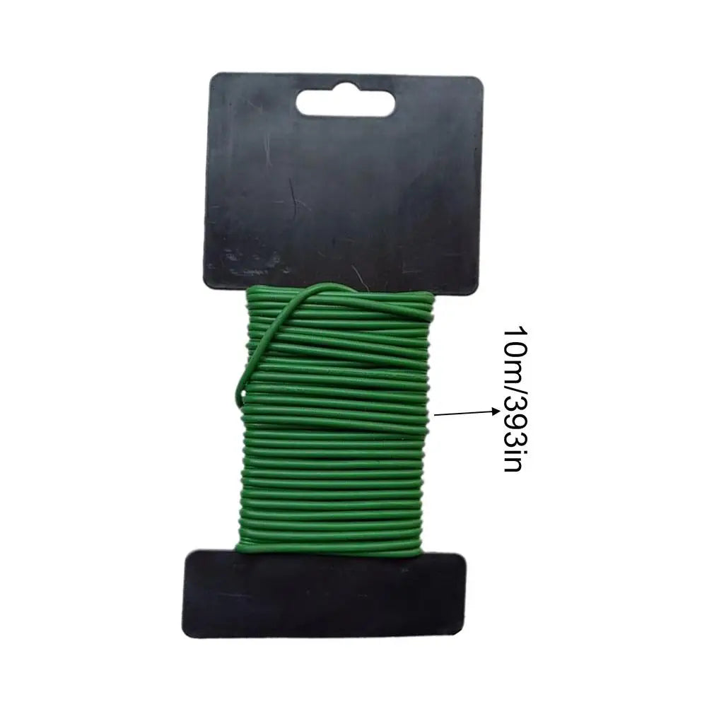 33ft Heavy Duty Garden Wire Green Coated Plant Tie Weather-Resistant Soft Binding Wire for Tomato Vine Orchids Vegetable Trellis Peaceful Pleasures Health and Wellness A