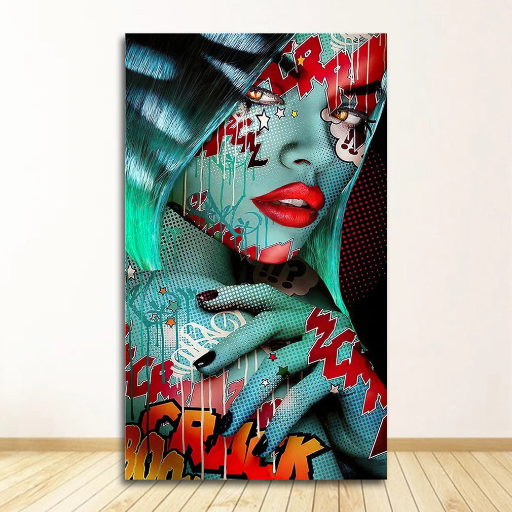 Room Canvas Painting Wall Art Picture Home Posters Graffiti Women Portrait Oil Poster And Prints Decor For Living Peaceful Pleasures Health and Wellness