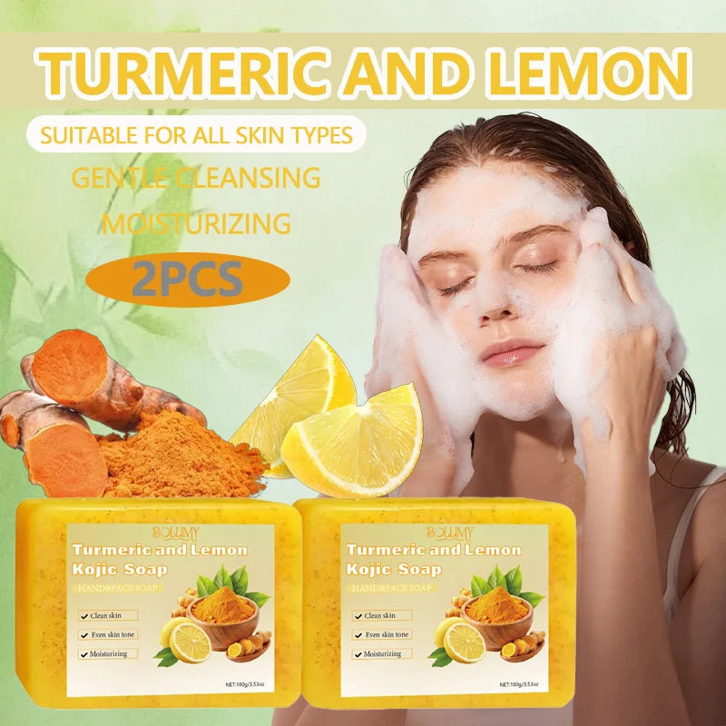 Lemon Ginger & Citric Acid Soap Bar Set (2PCS) | Face & Body