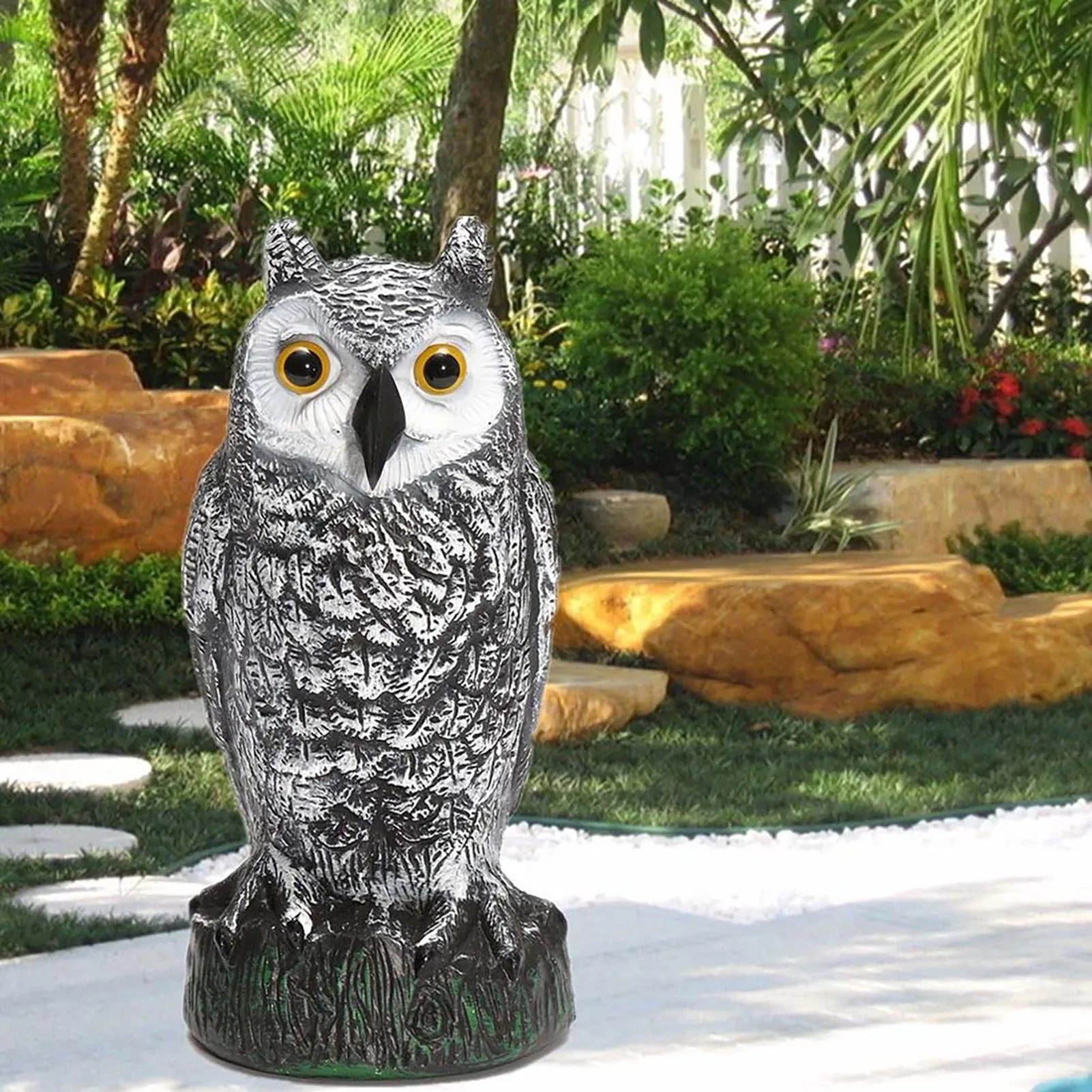 Fake Owl Decoys to Scare Birds Pest Repellent Pigeon Deterrent Owl Decoys for Garden Yard Outdoor Patio Peaceful Pleasures Health and Wellness