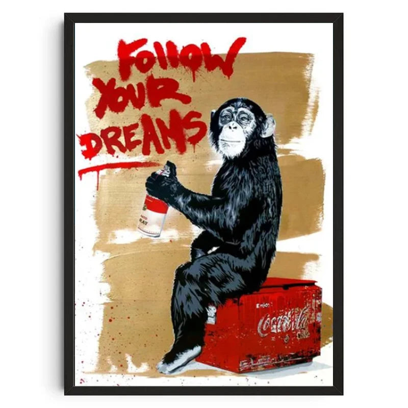 Banksy Graffiti Canvas Wall Art Print | Unframed Home Decor