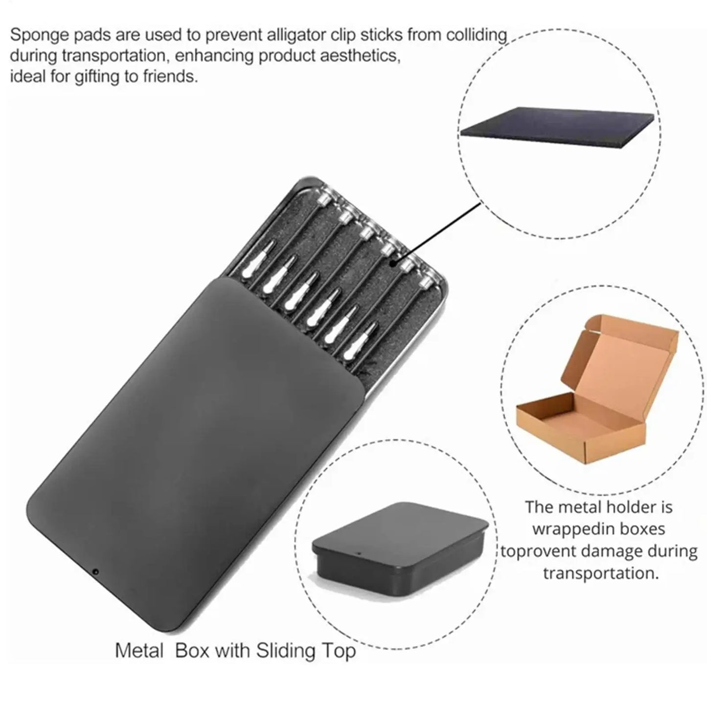 Magnetic Hobby Painting Stand with 12 Bendable Alligator Clips