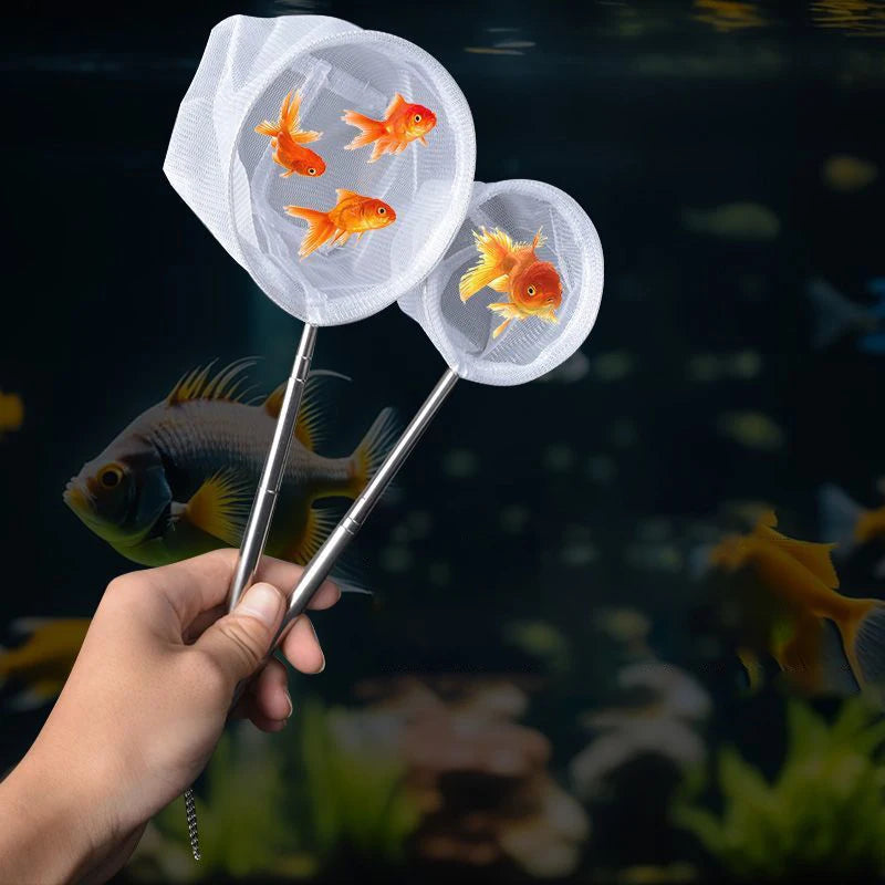 Retractable Aquarium Fish Net | Stainless Steel Shrimp Net