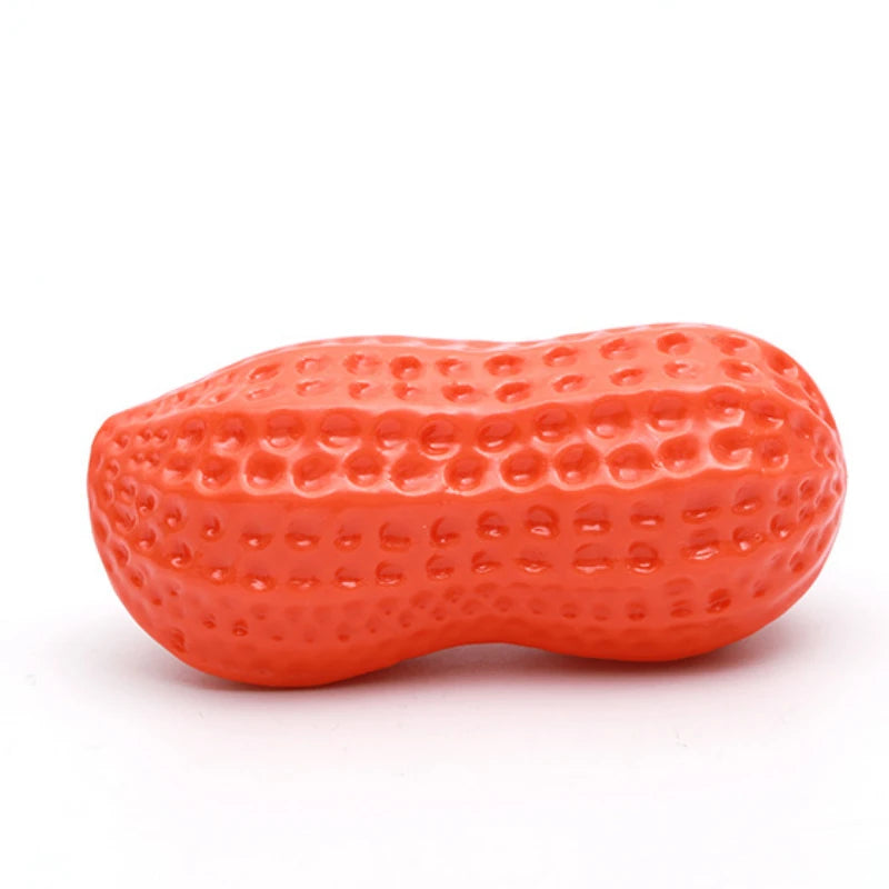 Dog Squeaky Peanut Chew Toy | TPR Teeth Cleaning Interactive