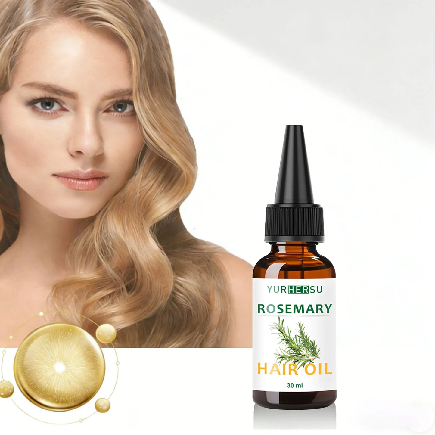 YURHERSU Pure Rosemary Hair Oil – Scalp & Hair Growth Oil