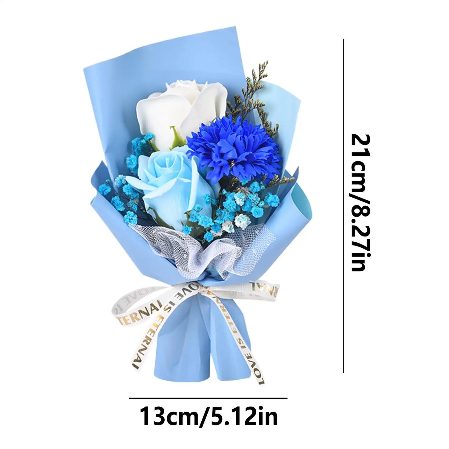 Forever Flowers Bouquet Soap Preserved Rose Decoration Women Birthday Flowers For Teachers Colleagues Friends Teacher's Day Peaceful Pleasures Health and Wellness