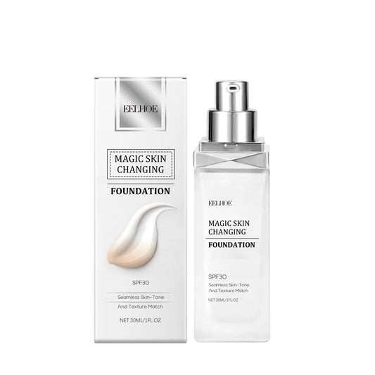 EELHOE Color Changing Foundation SPF 30 | Hyaluronic Acid 30ml Liquid Foundation Peaceful Pleasures Health and Wellness 30ml Boxed