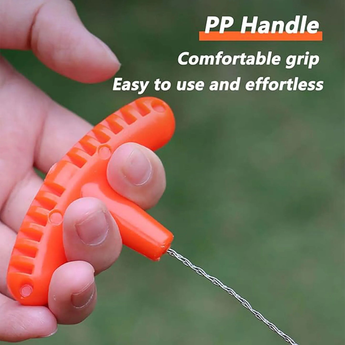 Cable Saw Stainless Steel Wire Saw Pocket Hand Saw for PVC, PE, ABS Pipes Cutting, Camping Hiking Wood Cutting Peaceful Pleasures Health and Wellness
